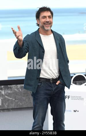 Javier Bardem beim Photocall zur Verleihung des Donostia Awards auf dem 72. Internationalen Filmfestival San Sebastian / Festival Internacional de Cine de San Sebastián auf der Kursaal Terasse. Saint-Sébastien, 20.09.2024 Banque D'Images