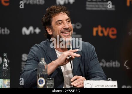 Javier Bardem BEI der Pressekonferenz zur Verleihung des Donostia Award auf dem 72. Internationalen Filmfestival San Sebastian / Festival Internacional de Cine de San Sebastián im Kursaal. Saint-Sébastien, 20.09.2024 Banque D'Images