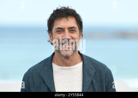 Javier Bardem beim Photocall zur Verleihung des Donostia Awards auf dem 72. Internationalen Filmfestival San Sebastian / Festival Internacional de Cine de San Sebastián auf der Kursaal Terasse. Saint-Sébastien, 20.09.2024 Banque D'Images