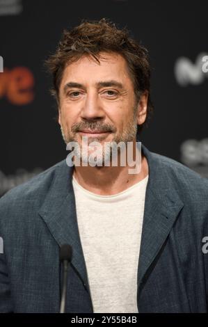 Javier Bardem BEI der Pressekonferenz zur Verleihung des Donostia Award auf dem 72. Internationalen Filmfestival San Sebastian / Festival Internacional de Cine de San Sebastián im Kursaal. Saint-Sébastien, 20.09.2024 Banque D'Images