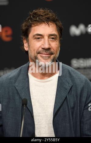 Javier Bardem BEI der Pressekonferenz zur Verleihung des Donostia Award auf dem 72. Internationalen Filmfestival San Sebastian / Festival Internacional de Cine de San Sebastian im Kursaal. San Sebastian, 20.09.2024 *** Javier Bardem à la conférence de presse pour la remise du Prix Donostia au 72e Festival International du film de San Sebastian Internacional de Cine de San Sebastian au Kursaal San Sebastian, 20 09 2024 Foto:XC.xNieImagx/xFuturexex bardem 4912 Banque D'Images