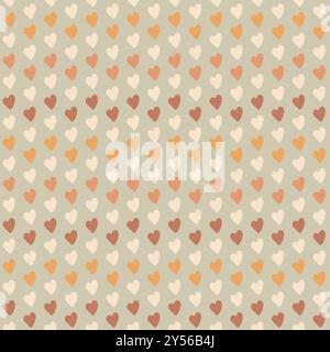 Motif de coeurs sans couture vectoriel, éléments de doodle. Bonne fête des mères Vecteurs cœurs mignons. Peut être utilisé pour le papier peint, le motif, les textures. Illustration de Vecteur