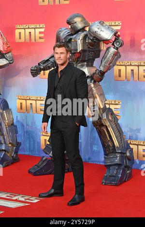 Harleston, Royaume-Uni. 19 septembre 2024. Londres, Royaume-Uni - 19 septembre 2024Chris Hemsworth à la première européenne de Transformers One au Cineworld Leicester Square, Londres, Angleterre, Royaume-Uni. CAP/JOR © JOR/Capital Pictures crédit : Capital Pictures/Alamy Live News Banque D'Images