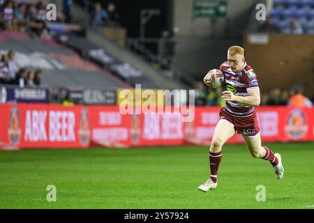 Wigan, Angleterre. 19 septembre 2024 - Rugby League Betfred Super League , Wigan Warriors vs Salford Red Devils au stade DW, Wigan, Royaume-Uni Dean Williams Banque D'Images