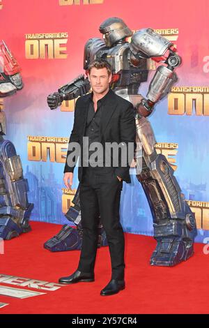 Londres, Royaume-Uni - 19 septembre 2024Chris Hemsworth à la première européenne de Transformers One au Cineworld Leicester Square, Londres, Angleterre, Royaume-Uni. CAP/JOR © JOR/Capital Pictures/MediaPunch *** États-Unis SEULEMENT*** Banque D'Images