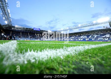 Bergame, Italie. 19 septembre 2024. Vue générale du stade Gewiss lors du match de l'UEFA Champions League 2024/25 phase MD1 entre Atalanta BC et Arsenal FC au stade Gewiss le 19 septembre 2024 à Bergame, Italie . Crédit : Marco Canoniero/Alamy Live News Banque D'Images