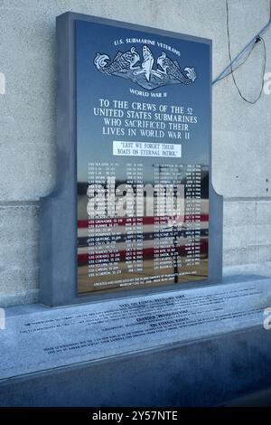 US Submarine Veterans Memorial au musée et mémorial de l'USS Pampanito. embarcadère 45. Banque D'Images