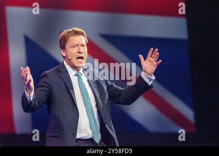 Birmingham, Royaume-Uni. 20 septembre 2024. Richard TICE député leader adjoint du discours de Reform UK. CONFÉRENCE 2024 crédit : GaryRobertsphotography/Alamy Live News Banque D'Images