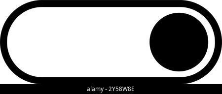 symbole d'icône de bouton d'interrupteur à bascule. Illustration vectorielle plate Illustration de Vecteur