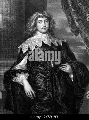 George Digby, 2e comte de Bristol (1612-1677) sur gravure de 1830. Politicien anglais. Gravé par T.. Wright et publié dans Portraits of Illustrio Banque D'Images