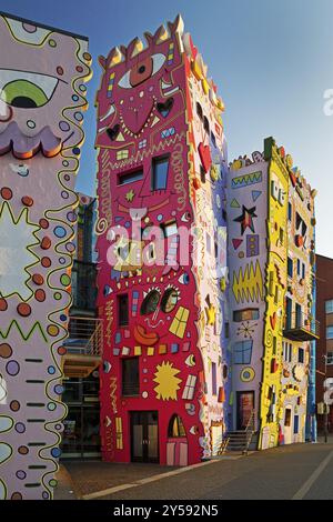 Happy Rizzi House, conçu par l'artiste James Rizzi dans les peintures pop art, détail, Braunschweig, basse-Saxe, Allemagne, Europe Banque D'Images