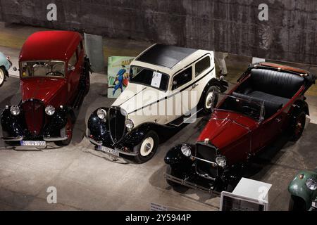 Zagreb, Croatie. 03 juillet 2024. Les voitures anciennes sont exposées au salon Oldtimer Cars au hall Exportdrvo à Rijeka, Croatie, le 20 septembre 2024, 2024. Photo : Nel Pavletic/PIXSELL crédit : Pixsell/Alamy Live News Banque D'Images