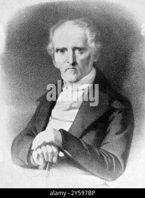 Charles Fourier (1772-1837) sur estampe antique de 1899. Philosophe français. Après Gigoux et publié au XIXe siècle dans Portraits, Allemagne, 1899 Banque D'Images