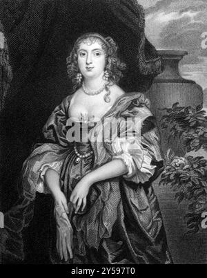 Anne Carr, comtesse de Bedford (1615-1684) sur gravure de 1831. Riche noble anglaise. Gravé par J. Thomson et publié dans Portraits of Ill Banque D'Images