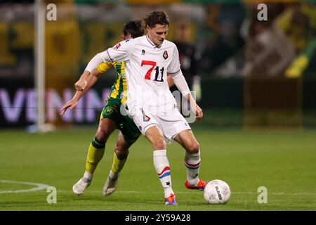 Den Haag, pays-Bas. 20 septembre 2024. DEN HAAG, PAYS-BAS - 20 SEPTEMBRE : Danny Bakker de Telstar en action lors du match néerlandais Keuken Kampioen Divisie entre ADO Den Haag et Telstar au stade Bingoal le 20 septembre 2024 à Den Haag, aux pays-Bas. (Photo de Hans van der Valk/Orange Pictures) crédit : dpa/Alamy Live News Banque D'Images