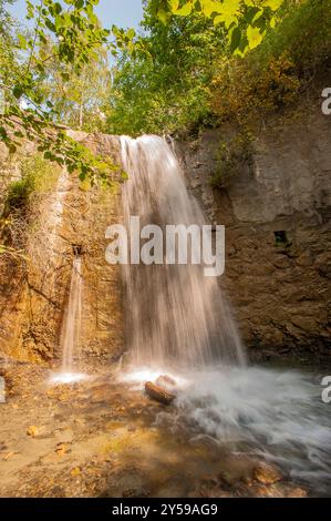 Italie Piémont Orrido du parc Chianocco - cascade Banque D'Images