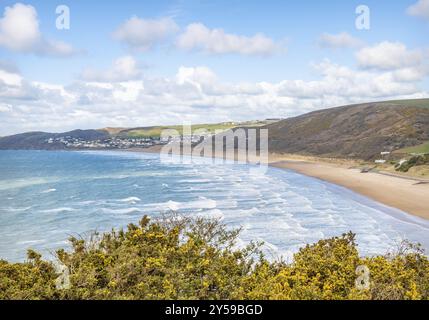 Plage de Woolacombe et Putsborough Banque D'Images
