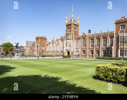 Le bâtiment Lanyon, Queen's University, Belfast, Irlande du Nord Banque D'Images