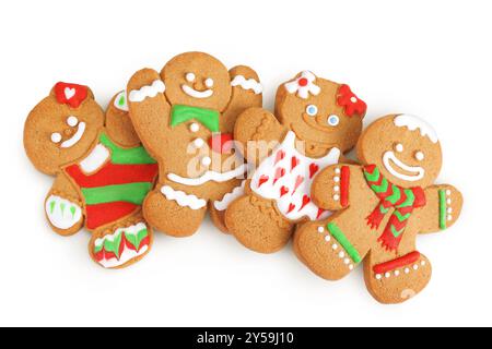 biscuit de pain d'épices de noël isolé sur fond blanc Banque D'Images