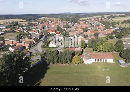 Photographies aériennes de Koenigerode dans les montagnes du Harz Banque D'Images