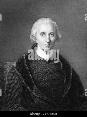 Charles Carroll de Carrollton (1737-1832) sur gravure de 1834. Riche planteur du Maryland et un des premiers défenseurs de l'indépendance du Royaume de G. Banque D'Images