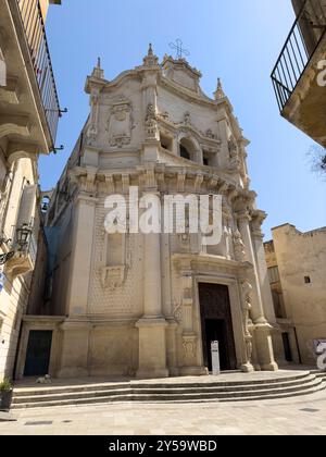 Lecce Salento Apulia Italie. Église Saint Matthieu (Chiesa di San Matteo) Banque D'Images