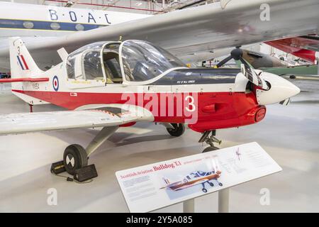 Scottish Aviation Bulldog T Mk 1, RAF Museum, Cosford Banque D'Images