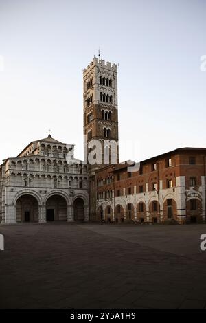 La cathédrale San Martino de style gotique, Lucques, Toscane. Italie Banque D'Images