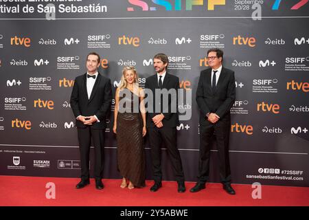 Oscar Lopez, Carlos Cuerpo, Ernest Urtasun, Yolanda Diaz ont assisté à la cérémonie d'ouverture tapis rouge lors du 72ème Festival international du film de San Sebastian au Palais Kursaal le 20 septembre 2024 à Donostia / San Sebastian, Espagne Donostia / San Sebastian. Espagne. 20240920,. Crédit : album/Alamy Live News Banque D'Images