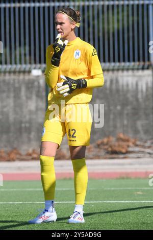 Cercola, Italie. 20 septembre 2024. Doris Bacic de Napoli Femminile look pendant le Soccer - Italian Serie A Women entre Napoli Femminile vs US Sassuolo au stade Giuseppe Piccolo le 20 septembre 2024 à Cercola, italie (crédit image : © Agostino Gemito/Pacific Press via ZUMA Press Wire) USAGE ÉDITORIAL SEULEMENT! Non destiné à UN USAGE commercial ! Crédit : ZUMA Press, Inc/Alamy Live News Banque D'Images