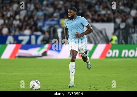 Nuno Tavares du SS Lazio en action lors du match de Serie A entre le SS Lazio et le Hellas Verona FC au Stadio Olimpico Rome Italie le 16 septembre 2024. Banque D'Images