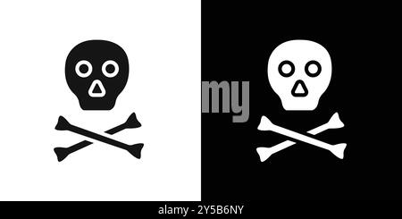 Collection de logo vectoriel d'icône de crâne Crossbones ou groupe de pack de paquet Illustration de Vecteur