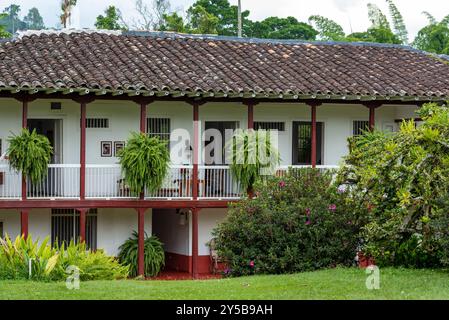 Hacienda El Rosario, étonnantes maisons rurales dans la région du café colombien, Caldas, Colombie - photo stock Banque D'Images