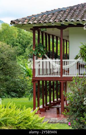 Hacienda El Rosario, étonnantes maisons rurales dans la région du café colombien, Caldas, Colombie - photo stock Banque D'Images