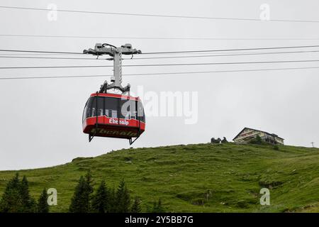 Ebenalp, Suisse – 13 juillet 2024 : vue au téléphérique d'Ebenalp dans les alpes suisses Banque D'Images