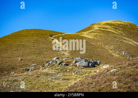 Le chemin remontant le Snub au-dessus du Loch Brandy à Glen Clova, Angus, Écosse Banque D'Images