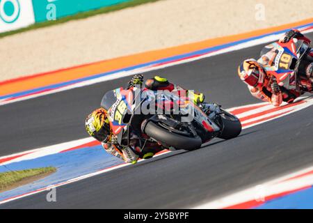 Misano Adriatico, Ita. 21 septembre 2024. 36 Joan Mir (Spa-Repsol Honda Team) lors du Gran Premio Pramac dell'Emilia Romagna Qualifying MotoGP samedi, MotoGP d'Emilia Romagna au Misano World circuit Marco Simoncelli à Misano Adriatico le 21 septembre, (photo de Fabio Averna/Sipa USA) crédit : Sipa USA/Alamy Live News Banque D'Images