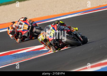 Misano Adriatico, Ita. 21 septembre 2024. 36 Joan Mir (Spa-Repsol Honda Team) lors du Gran Premio Pramac dell'Emilia Romagna Qualifying MotoGP samedi, MotoGP d'Emilia Romagna au Misano World circuit Marco Simoncelli à Misano Adriatico le 21 septembre, (photo de Fabio Averna/Sipa USA) crédit : Sipa USA/Alamy Live News Banque D'Images