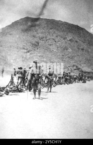 Première Guerre mondiale 1916 North West Frontier, Inde britannique. Troupes au Waziristan Banque D'Images