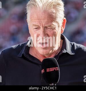 Utrecht, pays-Bas. 21 septembre 2024. UTRECHT, 21-09-2024. Stade Galgenwaard. Peter Maes, entraîneur d'Eredivisie Willem II, entretien avec ESPN. Crédit : Pro Shots/Alamy Live News Banque D'Images