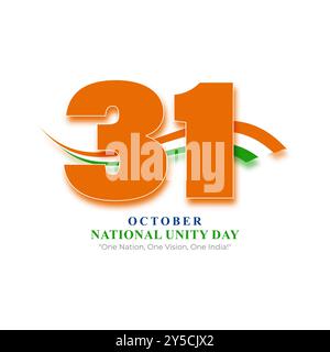 Illustration vectorielle du modèle de flux de médias sociaux de la Journée de l'unité nationale de l'Inde Illustration de Vecteur