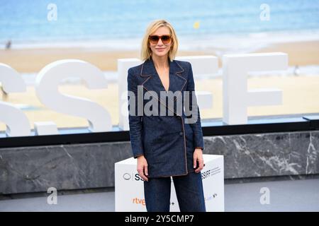 Saint-Sébastien, Espagne. 21 septembre 2024. Cate Blanchett assiste à la photocall « Rumours » au 72e Festival international du film de Saint-Sébastien. Crédit : Julen Pascual Gonzalez/Alamy Live News Banque D'Images