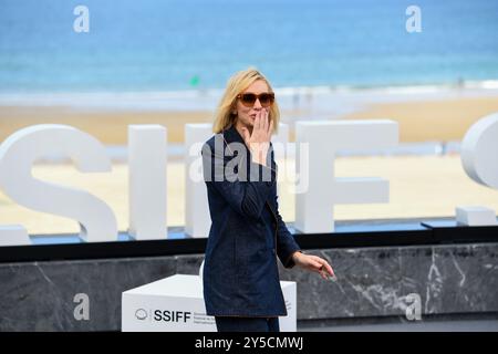 Saint-Sébastien, Espagne. 21 septembre 2024. Cate Blanchett assiste à la photocall « Rumours » au 72e Festival international du film de Saint-Sébastien. Crédit : Julen Pascual Gonzalez/Alamy Live News Banque D'Images