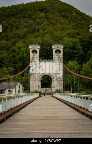 La Caille France - Pont de la Caille, appelé pont Charles-Albert. Alonzier France Banque D'Images