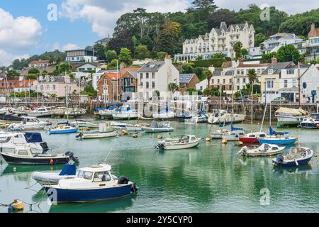 St Aubin habour sur l'île de Jersey l'une des îles Anglo-Normandes Banque D'Images