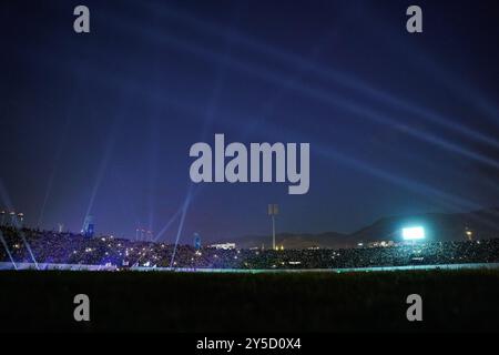 Duhok, Irak. 20 septembre 2024. Vue générale du stade international de Duhok lors de la cérémonie d'ouverture de l'Irak Stars League entre les clubs de Duhok et Al-Zawraa. Crédit : SOPA images Limited/Alamy Live News Banque D'Images