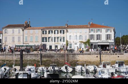 Le port, Quai de Senac, la flotte, Île de Ré Banque D'Images