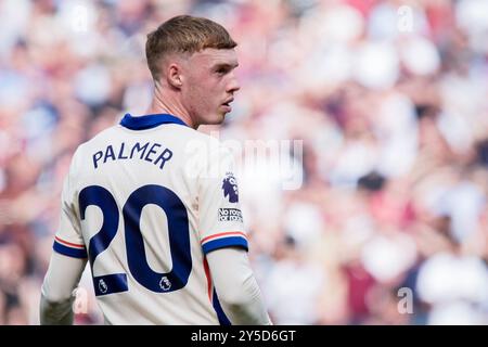 Londres, Royaume-Uni. 21 septembre 2024. Londres, Angleterre, 21 septembre 2024 : Cole Palmer (20 Chelsea) lors du match de premier League entre West Ham et Chelsea au London Stadium à Londres, en Angleterre. (Pedro Porru/SPP) crédit : SPP Sport Press photo. /Alamy Live News Banque D'Images