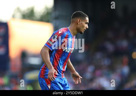 Londres, Royaume-Uni. 21 septembre 2024. Londres, 21 septembre 2024 : Maxence Lacroix de Crystal Palace lors du match de premier League entre Crystal Palace et Manchester United à Selhurst Park le 21 septembre 2024 à Londres, Angleterre. (Pedro Soares/SPP) crédit : photo de presse SPP Sport. /Alamy Live News Banque D'Images