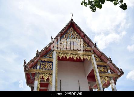 Temple bouddhiste à Hat Yai Thaïlande. Banque D'Images